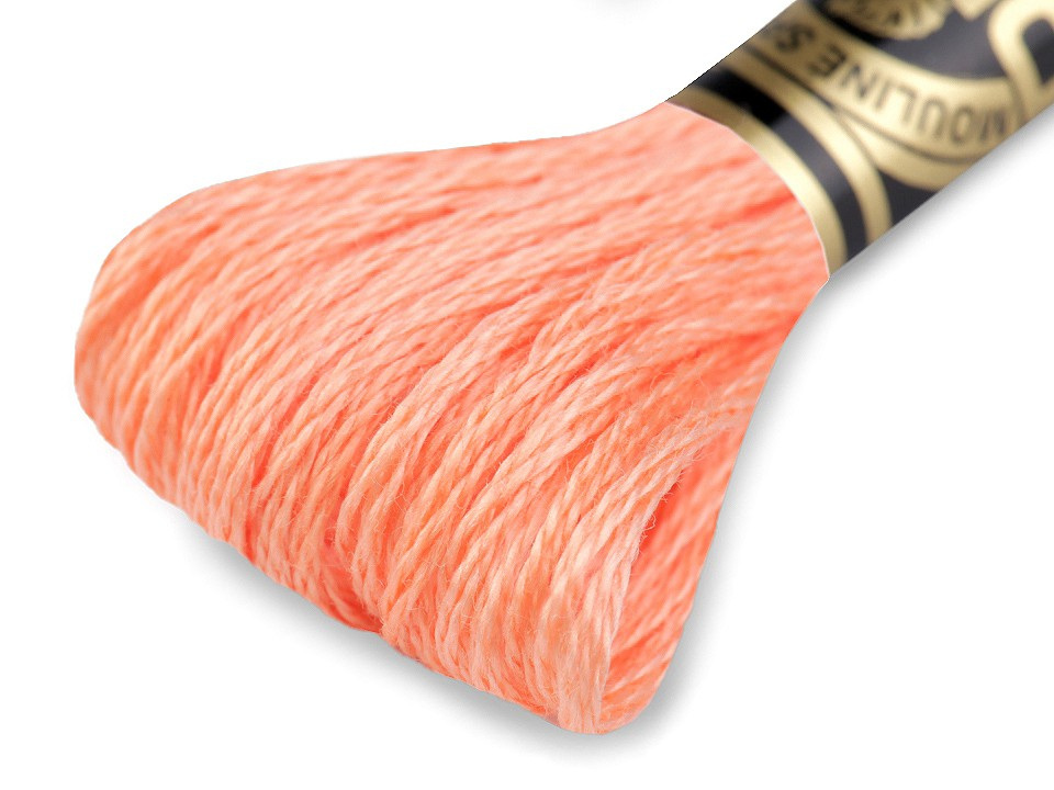 Vyšívací příze DMC Mouliné Spécial Cotton, barva 3341 Tangerine