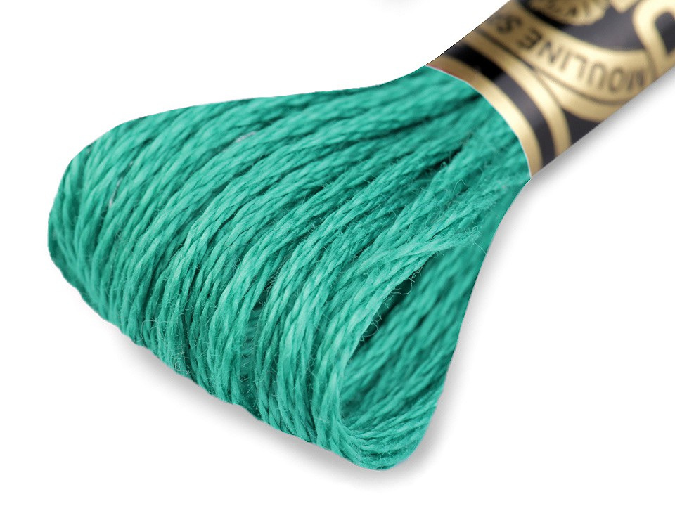 Vyšívací příze DMC Mouliné Spécial Cotton, barva 943 zelená mořská