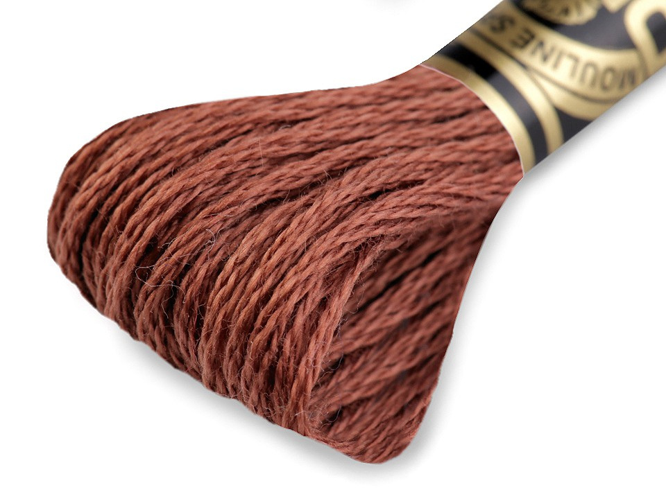 Vyšívací příze DMC Mouliné Spécial Cotton, barva 632 staroměděná