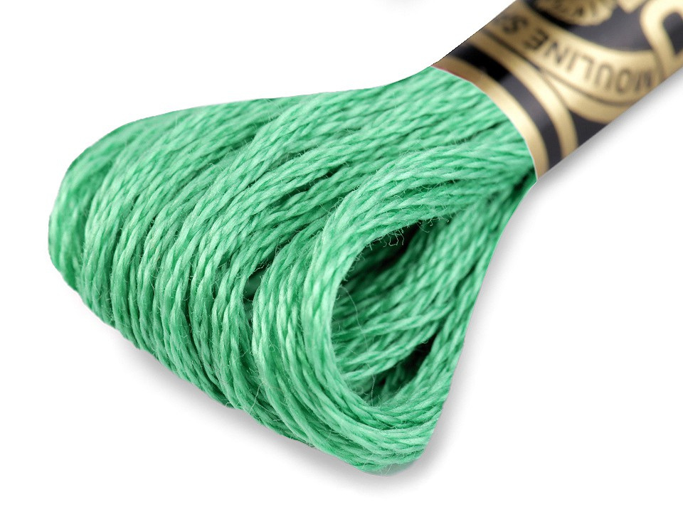 Vyšívací příze DMC Mouliné Spécial Cotton, barva 912 Poison Green