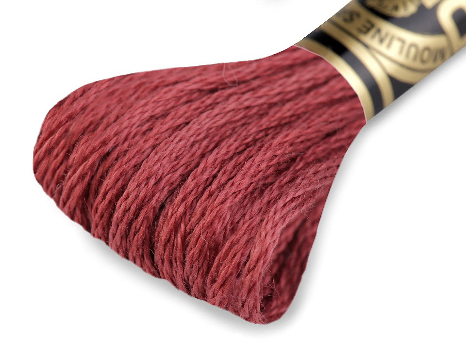 Vyšívací příze DMC Mouliné Spécial Cotton, barva 3721 červený cedr