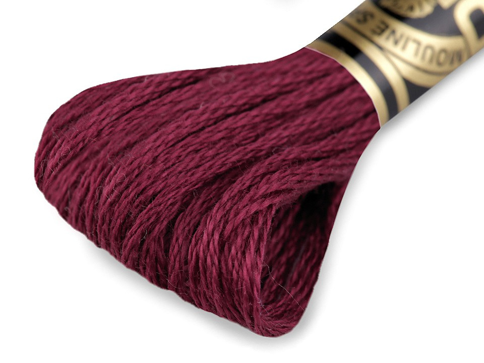 Vyšívací příze DMC Mouliné Spécial Cotton, barva 814 malaga