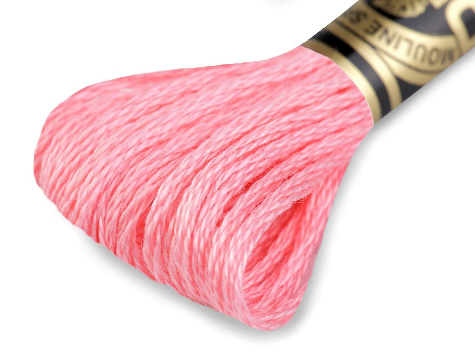 Vyšívací příze DMC Mouliné Spécial Cotton, barva 894 perleť růžová