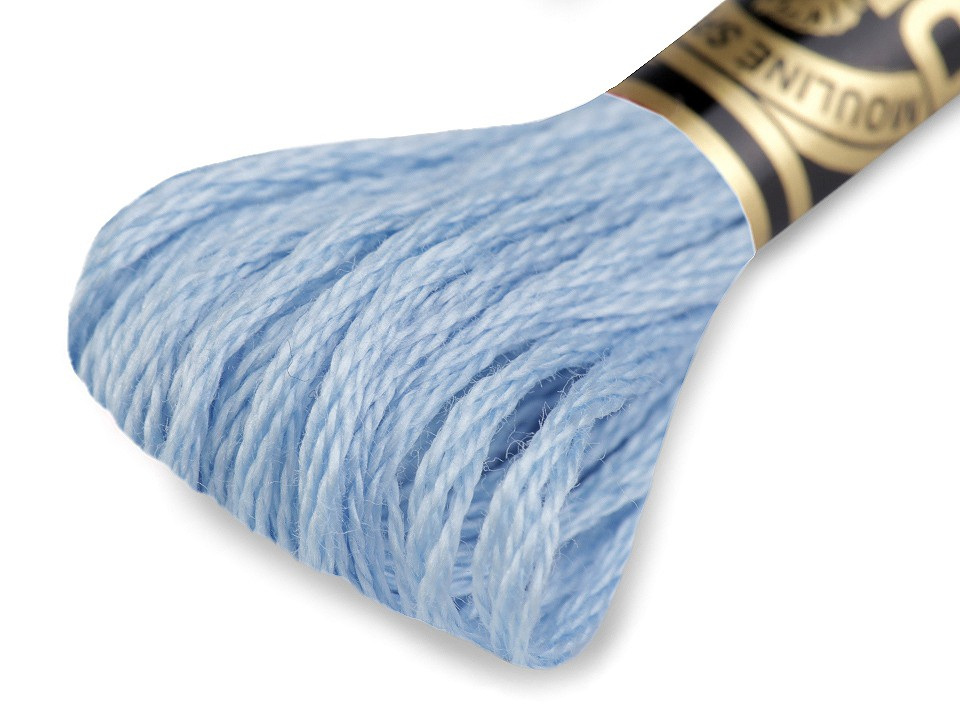 Vyšívací příze DMC Mouliné Spécial Cotton, barva 3325 modrá nebeská