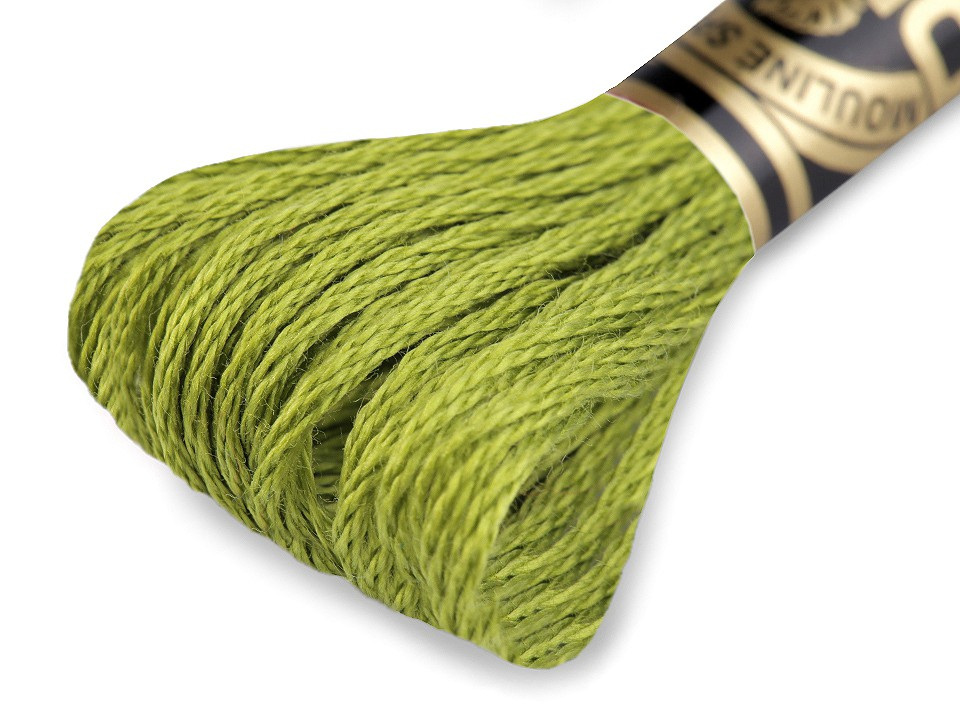 Vyšívací příze DMC Mouliné Spécial Cotton, barva 581 zelená olivová