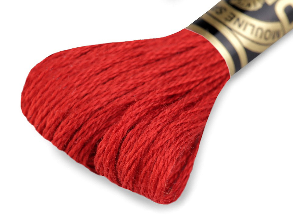 Vyšívací příze DMC Mouliné Spécial Cotton, barva 817 rosso