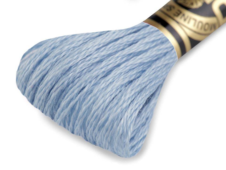 Vyšívací příze DMC Mouliné Spécial Cotton, barva 800 modrá ledová