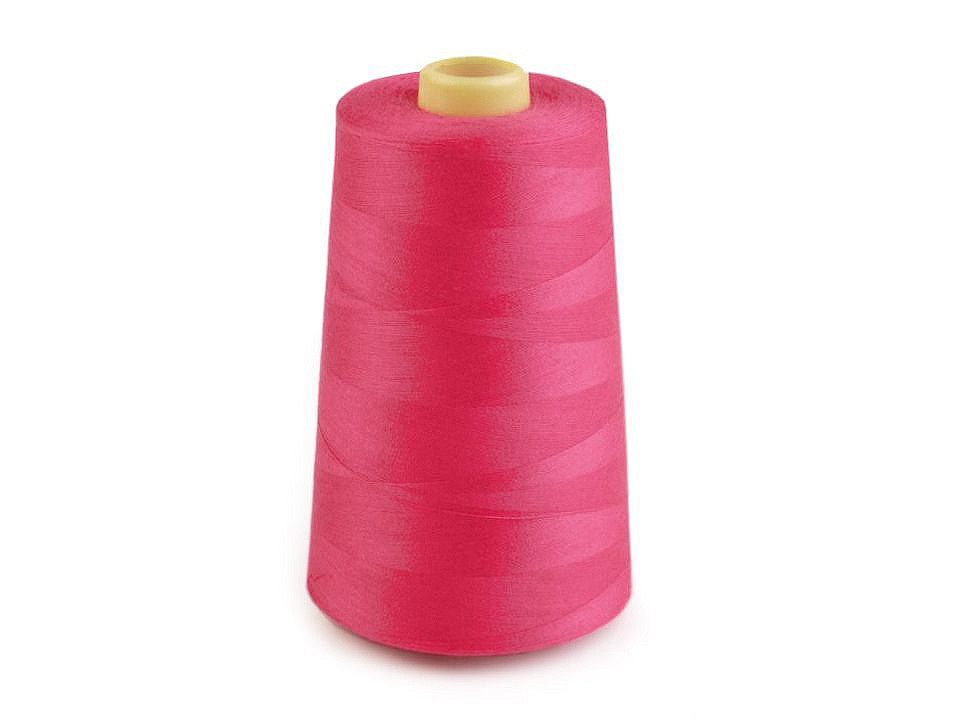 Polyesterové nitě pro overlocky i klasické šití návin 5000 yards PES 40/2, barva 563 Fandango Pink
