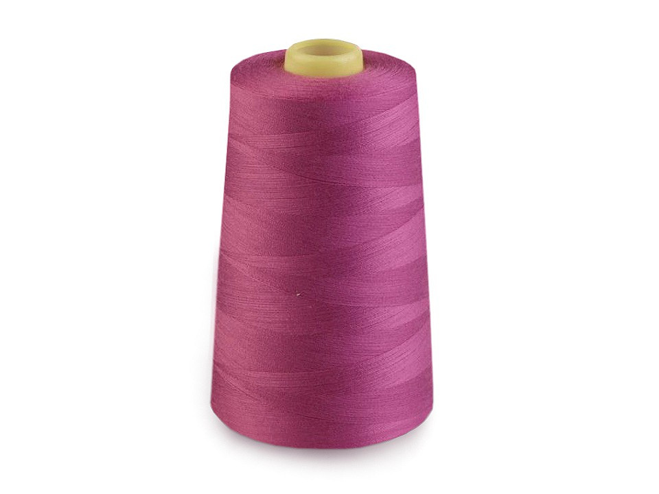 Polyesterové nitě pro overlocky i klasické šití návin 5000 yards PES 40/2, barva 559 Festival Fuchsia