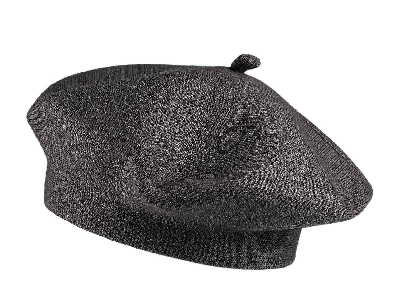 Prima-obchod Dámský pletený baret, barva 13 šedá ocelová
