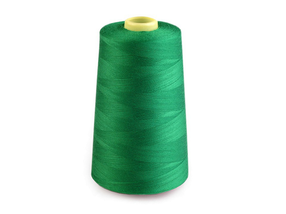 Polyesterové nitě pro overlocky i klasické šití návin 5000 yards PES 40/2, barva 628 Classic Green