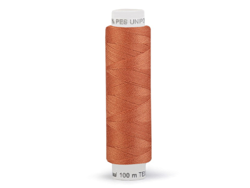 Polyesterové nitě Unipoly návin 100 m, barva 733 Golden Oak