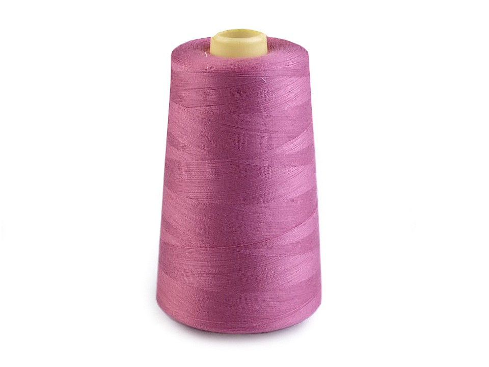 Polyesterové nitě pro overlocky i klasické šití návin 5000 yards PES 40/2, barva 554 Cashmere Rose