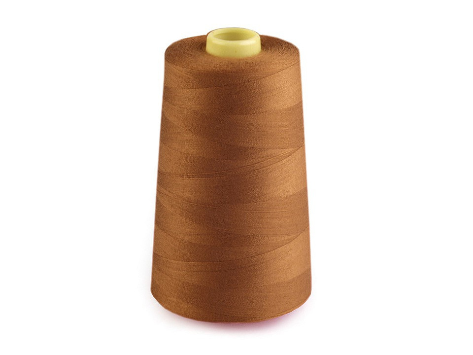 Polyesterové nitě pro overlocky i klasické šití návin 5000 yards PES 40/2, barva 713 Honey Mustard