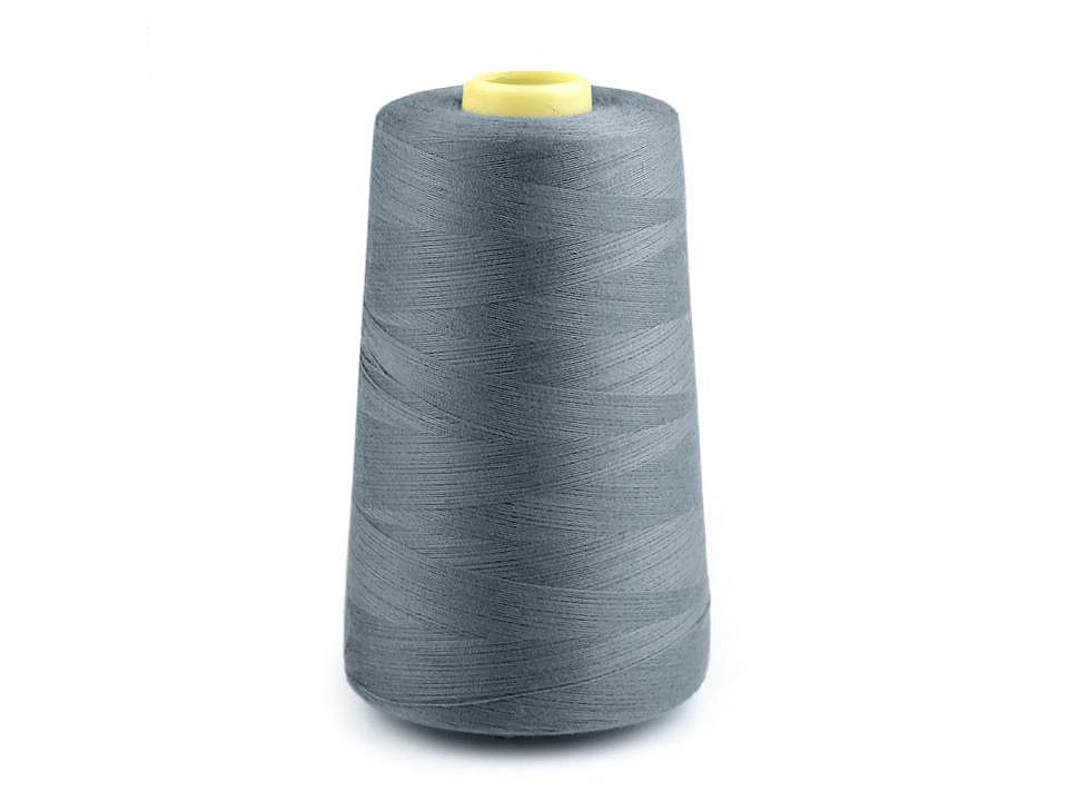 Polyesterové nitě pro overlocky i klasické šití návin 5000 yards PES 40/2, barva 742 Steel Gray