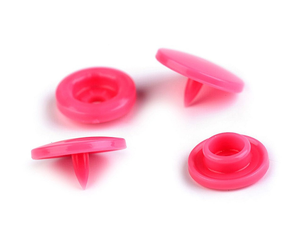 Plastové patentky / stiskací knoflíky vel. 18", barva 18 B47 pink