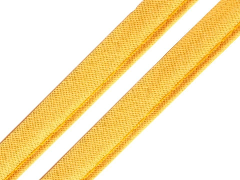 Bavlněná paspulka / kédr šíře 12 mm, barva 143662 žlutá
