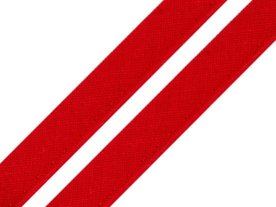 Bavlněná paspulka / kédr šíře 12 mm, barva 300631 červená