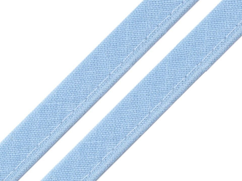 Bavlněná paspulka / kédr šíře 12 mm, barva 500155 modrá světlá