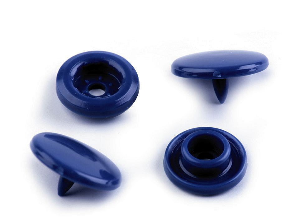 Plastové patentky / stiskací knoflíky vel. 18", barva 9 B58 modrá námořnická