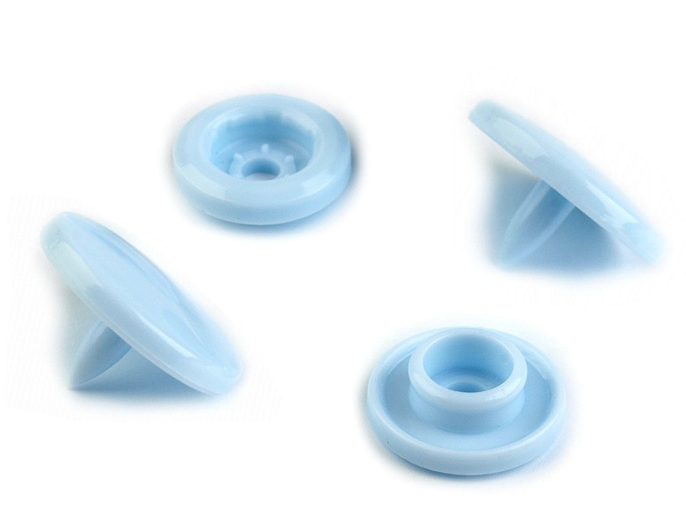 Plastové patentky / stiskací knoflíky vel. 18", barva 13 B20 modrá ledová
