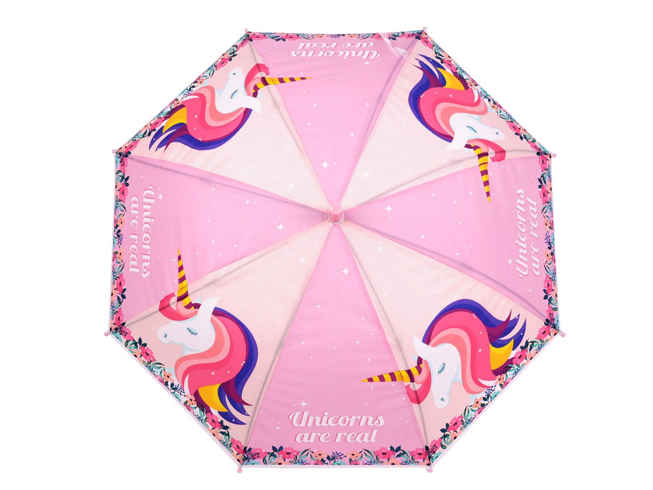 Dětský vystřelovací deštník jednorožec, barva 5 růžová sv. jednorožec
