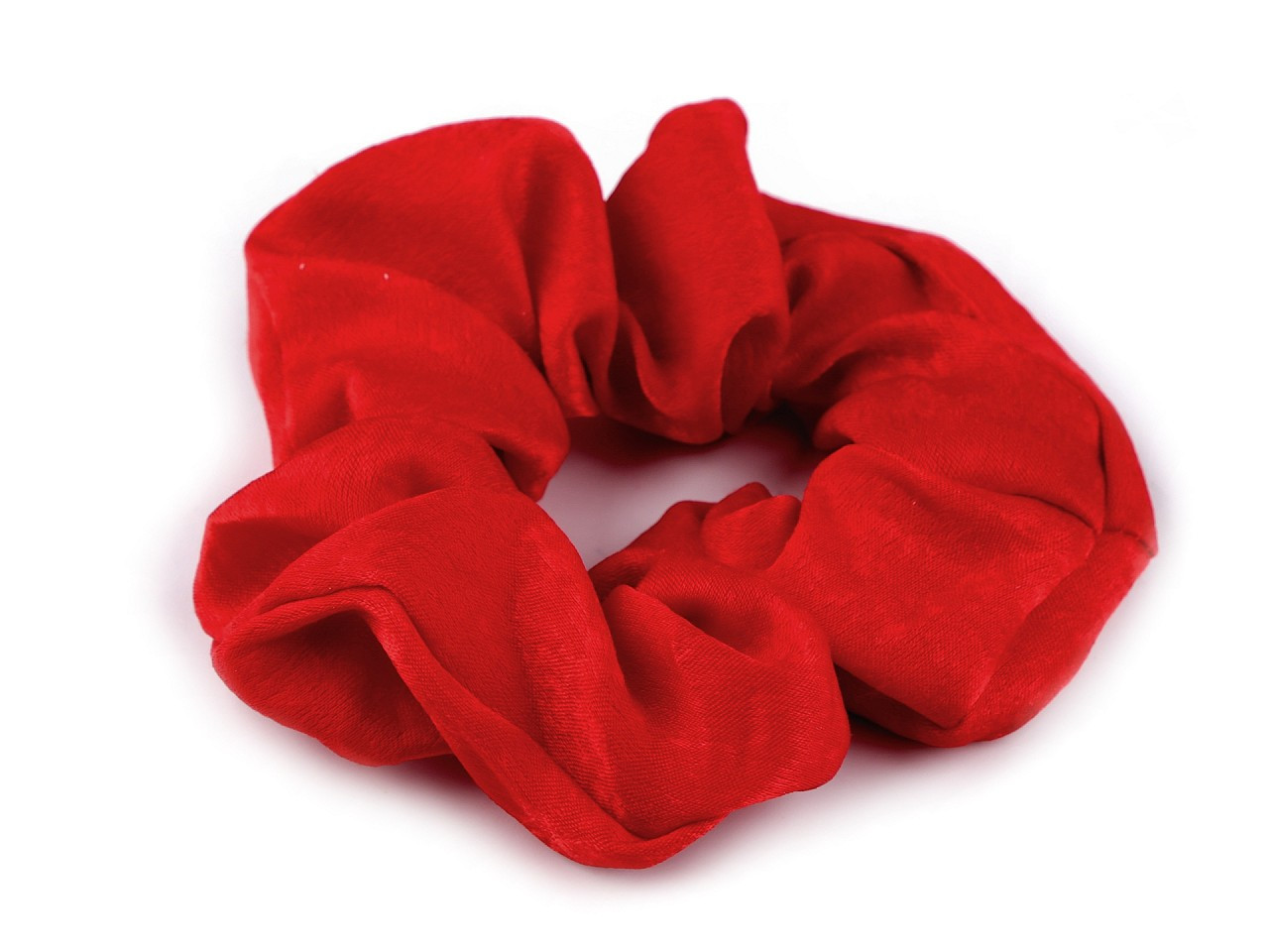 Gumička scrunchie do vlasů, barva 3 červená