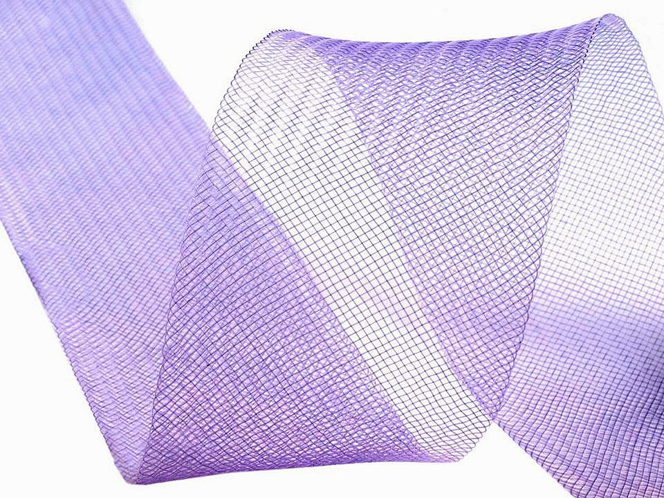 Modistická krinolína na vyztužení šatů a výrobu fascinátorů šíře 4,5 cm, barva 9 (CC03) fialová lila