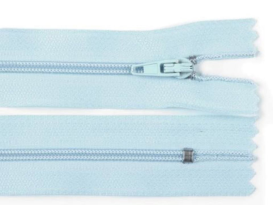 Spirálový zip šíře 3 mm délka 40 cm pinlock, barva 183 modrá ledová