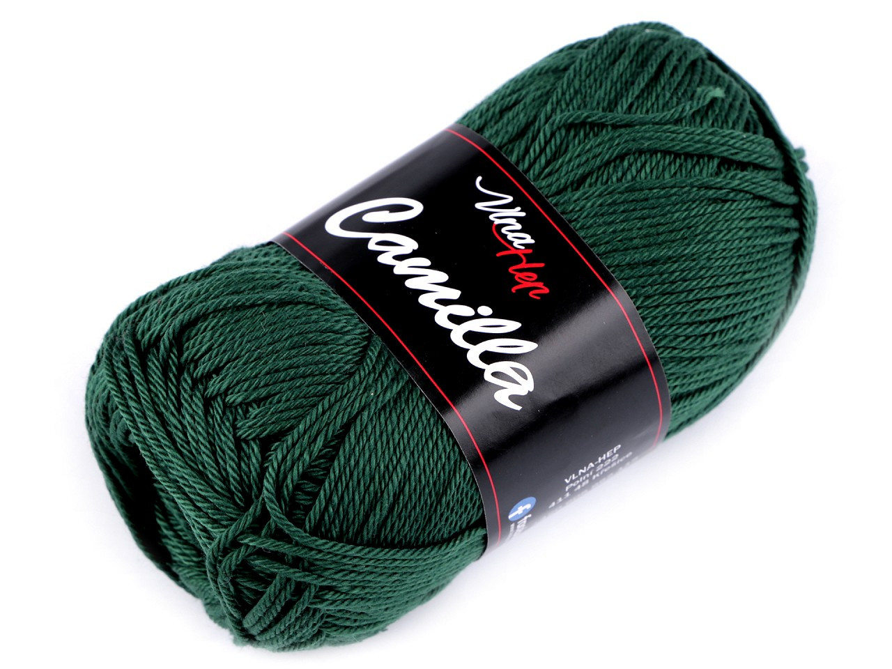 Bavlněná pletací příze Camilla 50 g, barva 37 (8157) zelená tmavá