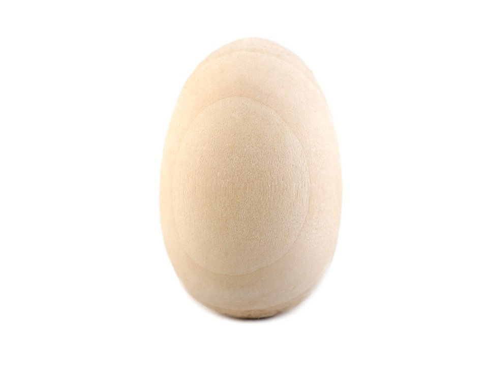 Fotografie Dřevěná hlavička / velikonoční vajíčko 25x40 mm, barva přírodní