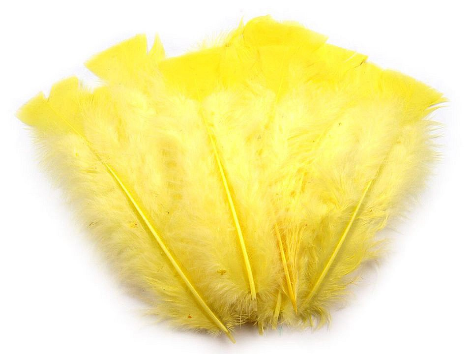 Krůtí peří délka 11-17 cm, barva 6 žlutá