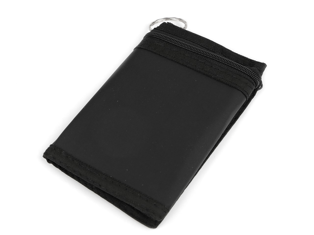 Textilní peněženka s řetízkem, barva 1 černá bez potisku