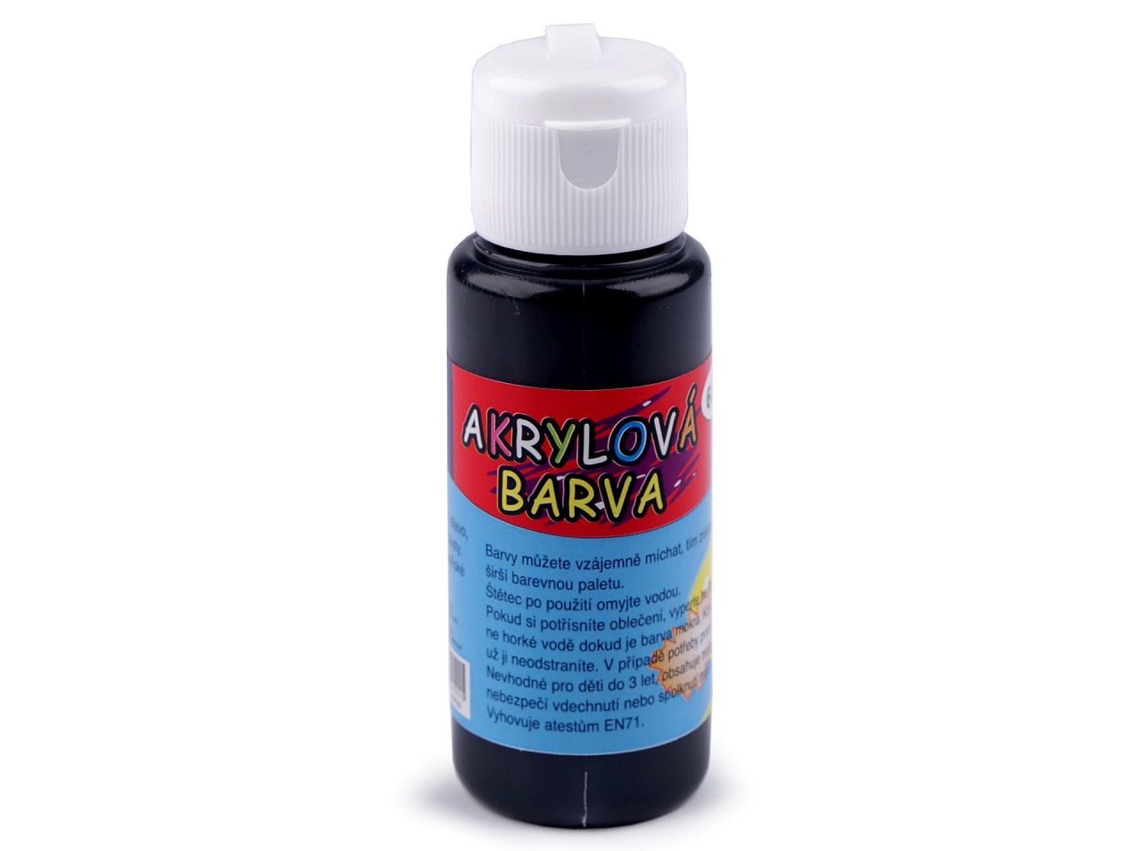 Akrylová barva 60 ml, barva 8 (12) černá