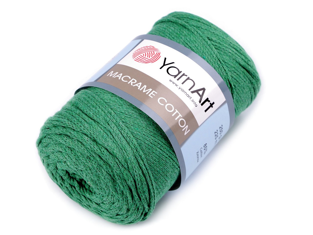 Pletací příze Macrame Cotton 250 g, barva 16 (784) zelená pastelová