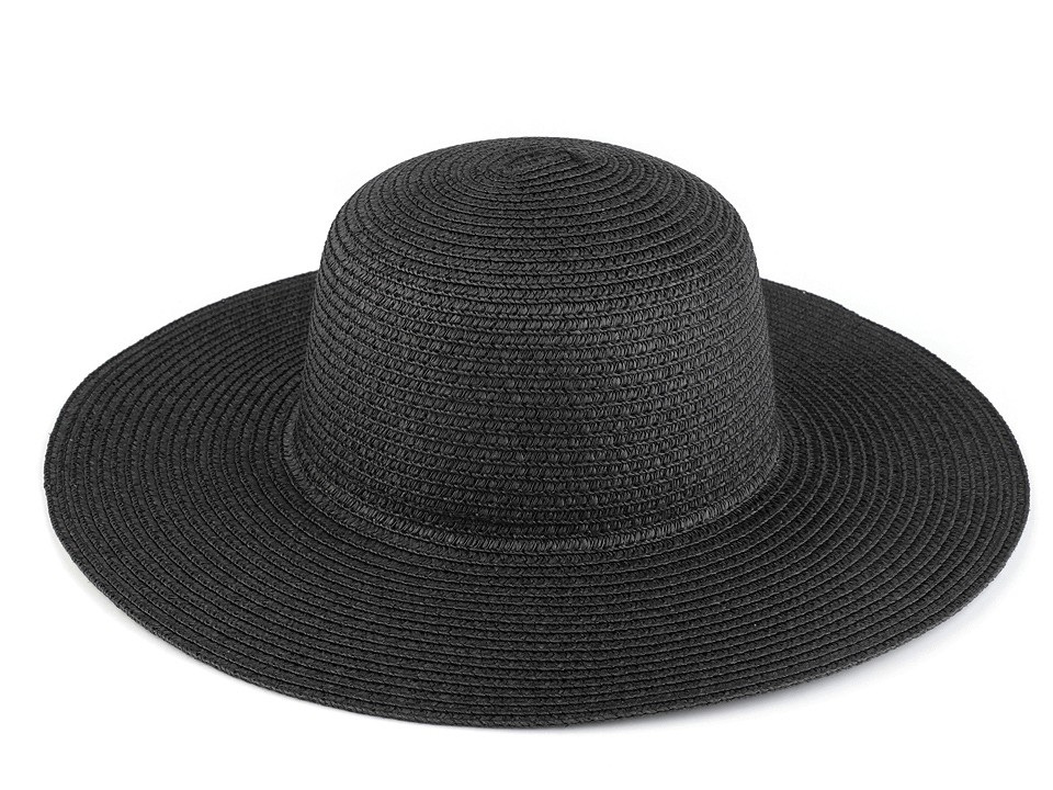 Dámský letní klobouk / slamák k dozdobení, barva 4 černá