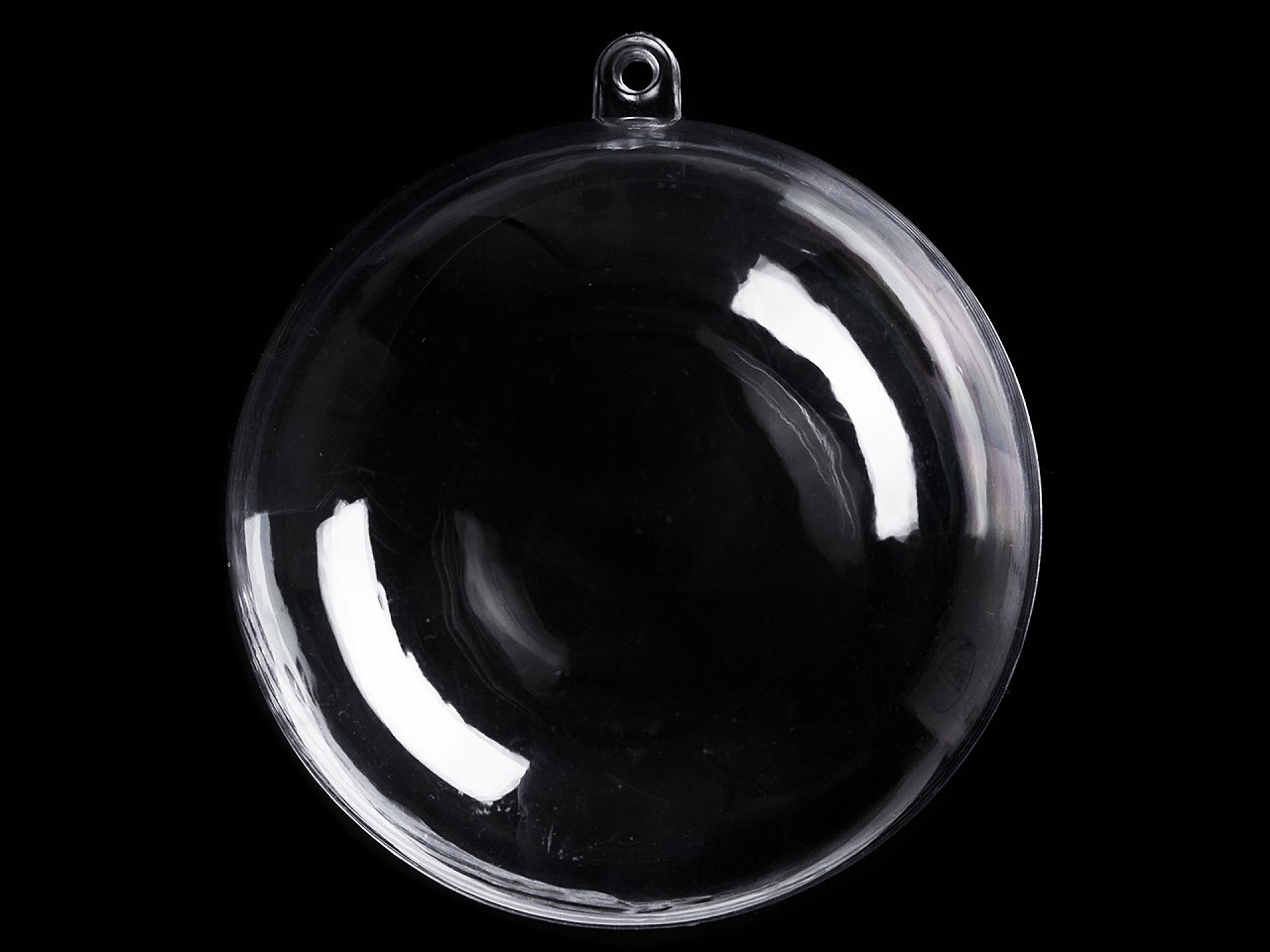 Plastová koule Ø10 cm dvoudílná, barva transparent
