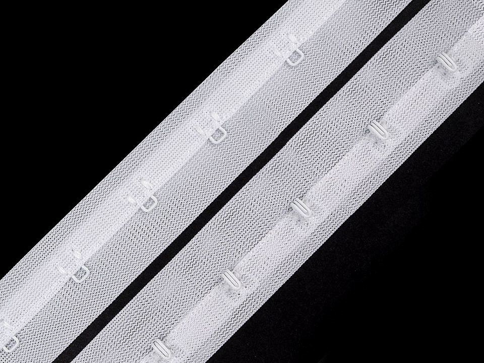 Zapínání korzetové PES šíře 25 mm jednořadé, barva 1 bílá