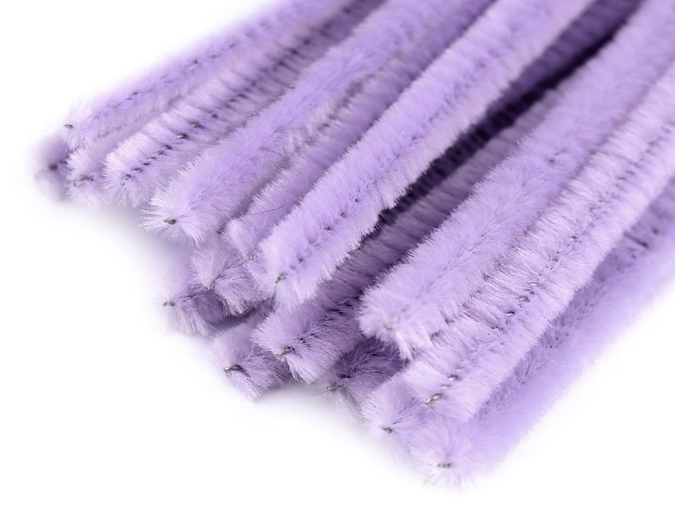 Chlupaté modelovací drátky Ø6 mm délka cca 30 cm, barva 26 fialová lila