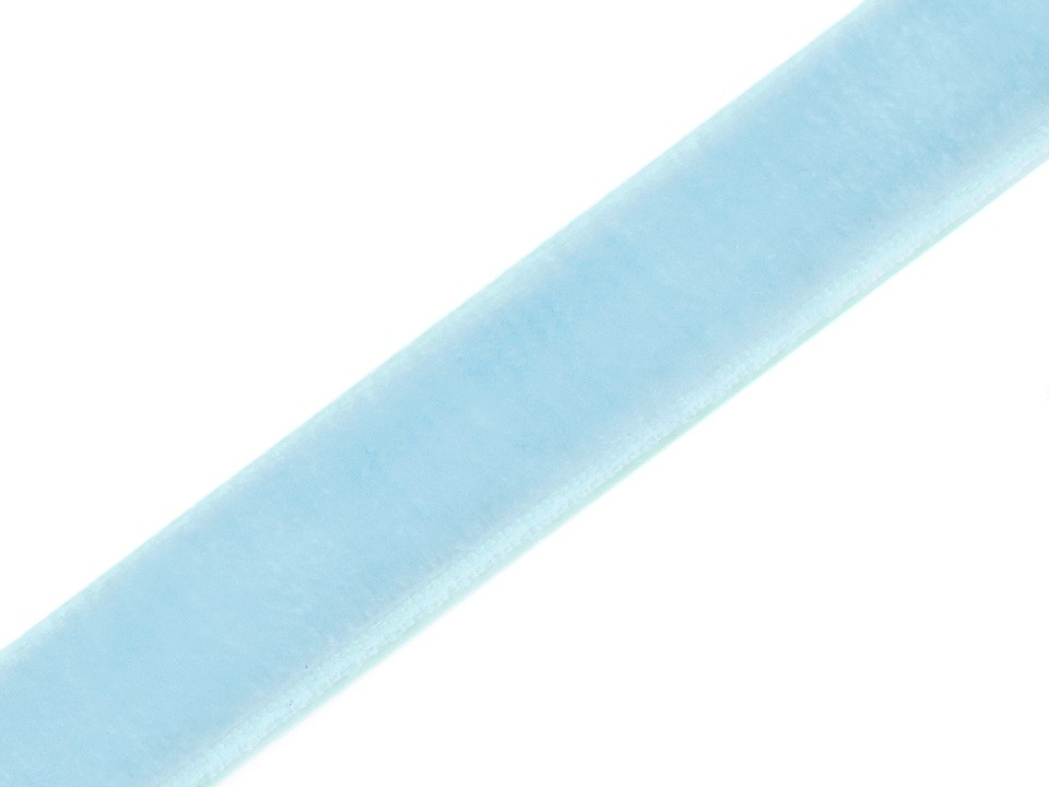 Sametová stuha šíře 9 mm, barva 10 modrá světlá