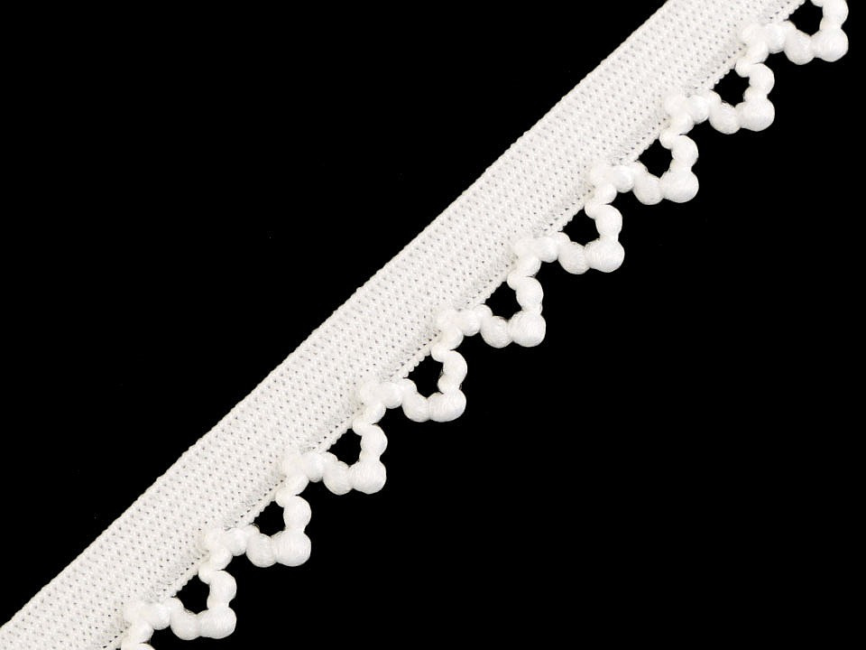 Ozdobná pruženka šíře 10 mm, barva 1 Off White