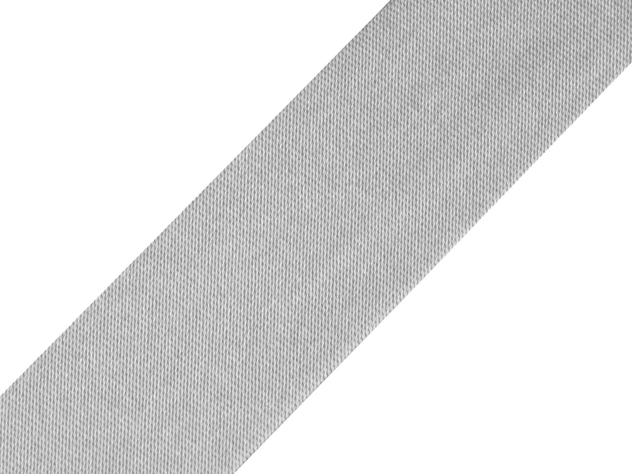 Šikmý proužek saténový šíře 20 mm zažehlený, barva 187 šedá nejsvětlější