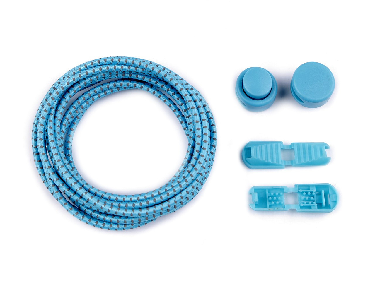 Reflexní elastické samozavazovací tkaničky délka 120 cm, barva 6 (11) modrá světlá