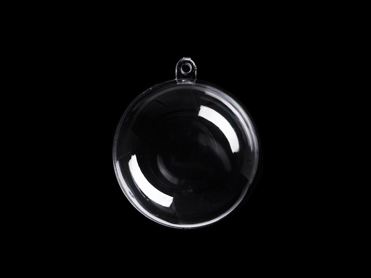 Plastová koule Ø5 cm dvoudílná, barva transparent