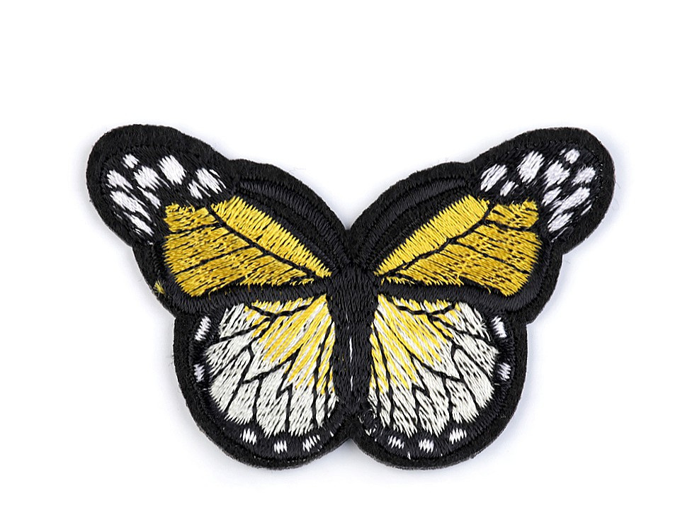 Nažehlovačka motýl, barva 1 žlutá světlá