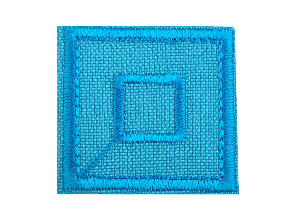 Nažehlovačka čtverec, barva 5 modrá azuro