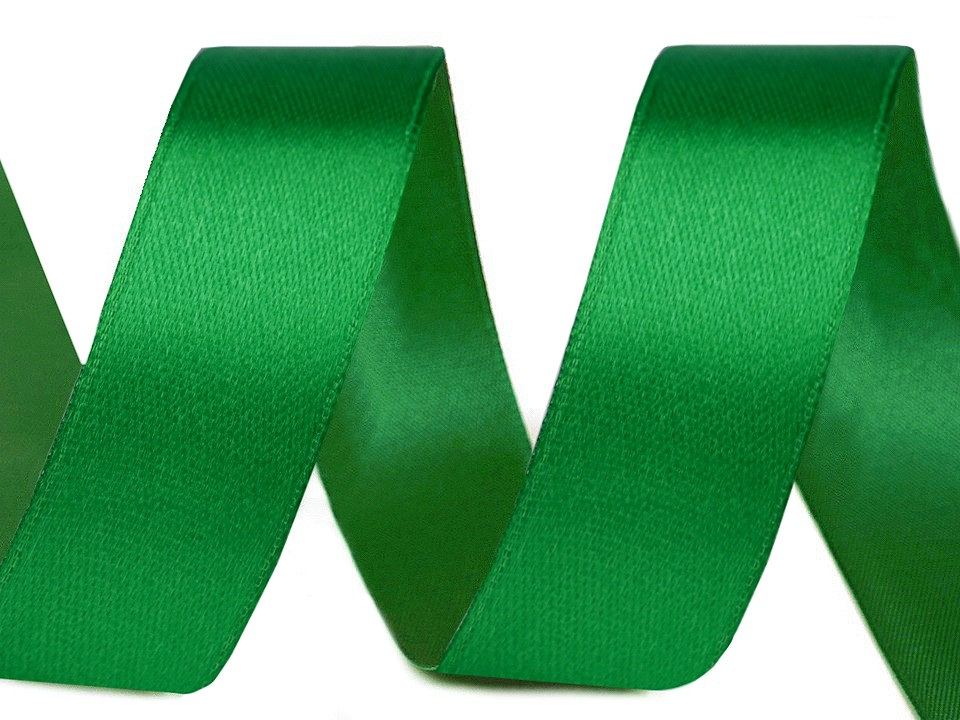 Atlasová stuha šíře 20 mm, barva 76 zelená irská