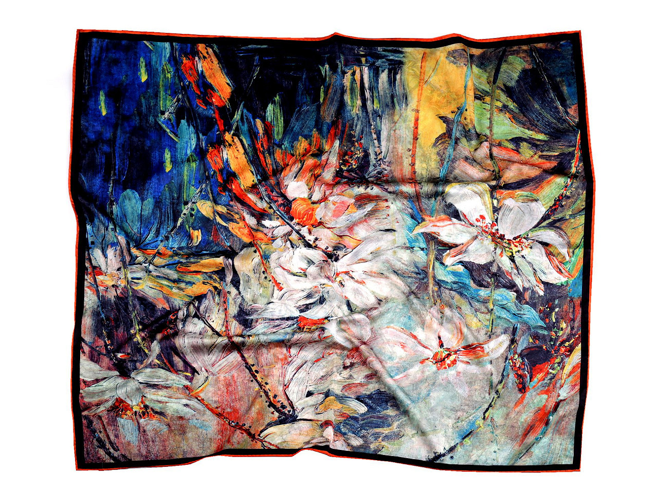 Saténový šátek 70x70 cm, barva 15 mint