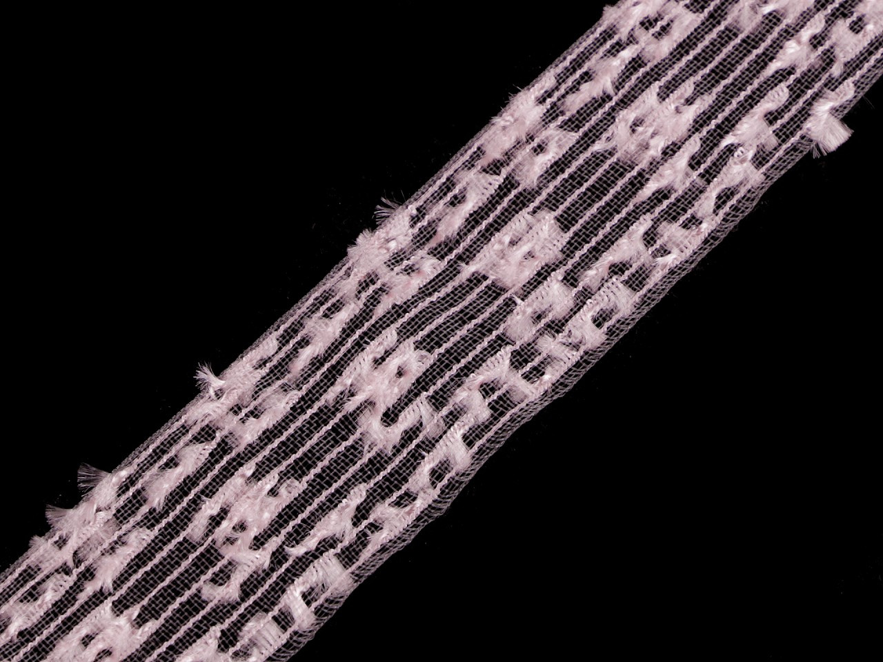 Prýmek / stuha nylonová šíře 25 mm, barva 1 růžová sv.