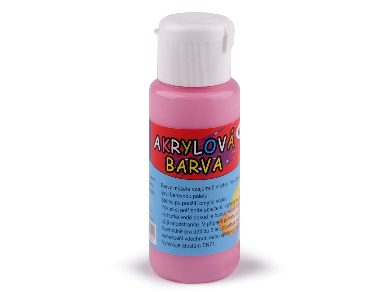 Akrylová barva 60 ml, barva 2 růžová sv.